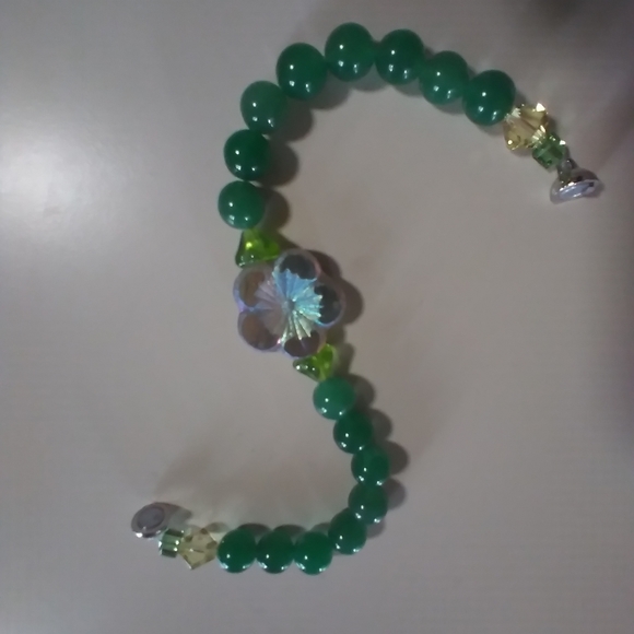 💎🎁 8" Boho Genuine Green Aventurine Flower 🌼 Bracelet 🙂 Magnetic Closure!💥 - Picture 10 of 14